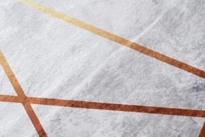 Sivi trendi tepih s jednostavnim zlatnim uzorkom Širina: 160 cm | Duljina: 230 cm