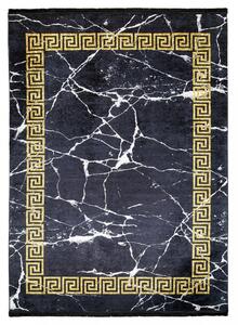Crni trend tepih sa zlatnim geometrijskim uzorkom Širina: 80 cm | Duljina: 150 cm