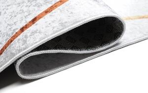 Sivi trendi tepih s jednostavnim zlatnim uzorkom Širina: 120 cm | Duljina: 170 cm