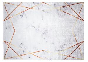 Sivi trendi tepih s jednostavnim zlatnim uzorkom Širina: 160 cm | Duljina: 230 cm