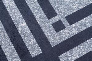 Sivi trend tepih s protukliznom završnom obradom i geometrijskim uzorkom Širina: 140 cm | Duljina: 200 cm