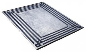 Sivi trend tepih s protukliznom završnom obradom i geometrijskim uzorkom Širina: 80 cm | Duljina: 150 cm