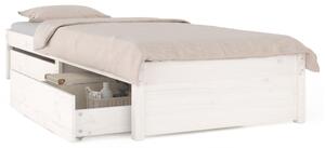 VidaXL Okvir za krevet s ladicama bijeli 90 x 200 cm