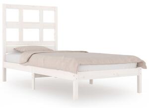 VidaXL Okvir za krevet od borovine bijeli 75x190 cm 2FT6 jednokrevetni