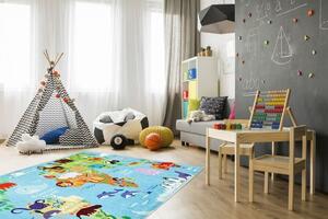 Dječji tepih - Karta svijeta 80x120 cm