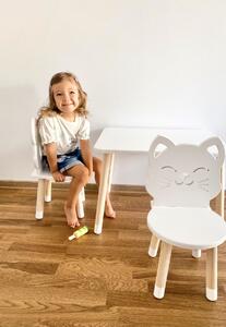 Dječji stol sa stolicama - Cat - bijeli postaviti - 1x stol + 2x stolica