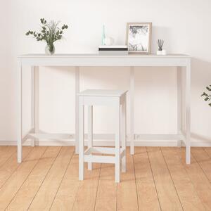 VidaXL Barski stol bijeli 180x80x110 cm od masivne borovine