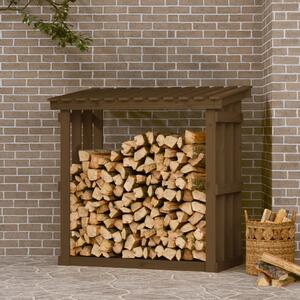 VidaXL Stalak za drva za ogrjev boja meda 108x64,5x109 cm od borovine