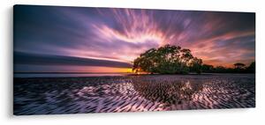 Slika plaže pri zalasku sunca (120x50 cm)