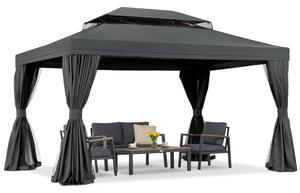 Vrtni paviljon s mrežom protiv komaraca i zavjesama Valencia 3x4 antracit Garden Point