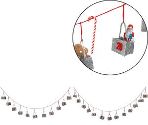 Viseći adventski kalendar BAGLANDER 5 m, sivi