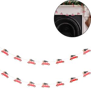 Božićna drvena girlanda WINTER CARS, 1,5 m