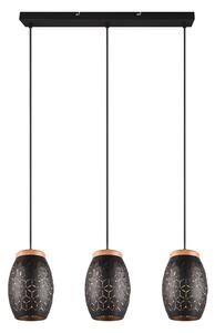 Crna viseća svjetiljka ø 15 cm Bidar – Trio