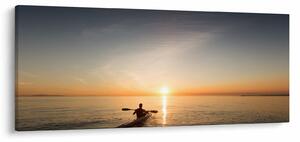 Slika kanuista pri zalasku sunca (120x50 cm)