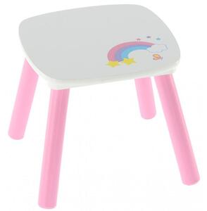 Zondo Dječji toaletni stolić s tabureom Lillyann (bijela + ružičasta). 1052689