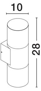 PAUL ZIDNA SVJETILJKA LED 10 Watt 220-240 Volt 893lm 3000K IP65 NL9176106