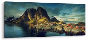 Slika ribarskog sela u Norveškoj (120x50 cm)
