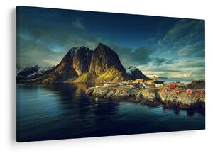 Slika ribarskog sela u Norveškoj (90x60 cm)