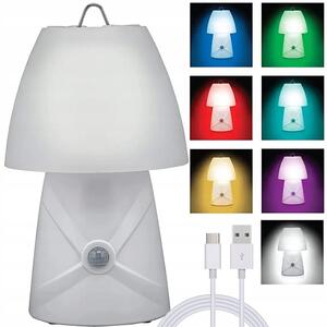 Led rgb baterija. noćna stolna ručna lampa sa senzorom pokreta usb bijela