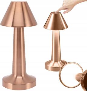 Ledena metalna baterija. 1500mah osjetljiva na dodir stolna lampa USB 3 boje osvjetljenja bakar