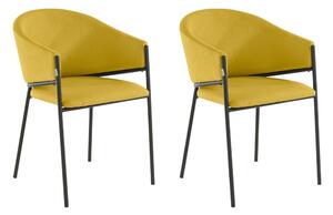 Žute blagovaonske stolice u kompletu od 2 kom Martha - Støraa