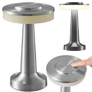 Ledena metalna baterija. 1500mah stolna svjetiljka osjetljiva na dodir usb srebrna