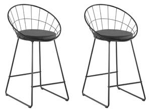 Crne barske stolice u kompletu od 2 kom 88 cm Petra - Støraa