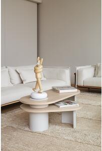 Bijeli stolić za kavu u dekoru jasena 120x50 cm Nori - Teulat