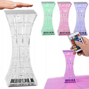 Led rgb baterija. stolna kristalna lampa usb daljinski pravokutni