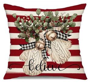 Božićna navlaka za jastuk BELIEVE 45x45 cm, crvena