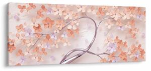 Slika koraljnih cvijetova stabla - apstrakcija (120x50 cm)