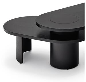 Crni stolić za kavu u dekoru jasena 120x50 cm Nori - Teulat