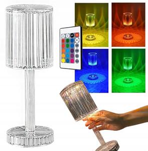 Led rgb baterija. stolna kristalna lampa usb daljinski