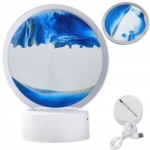 Usb led rgb 3d desktop staklo slikanje pijeskom 19cm plavo