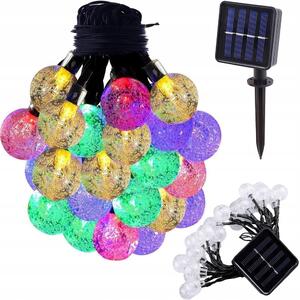 Led rgb 20 vanjski solarni ukrasni vijenac 8 funkcija