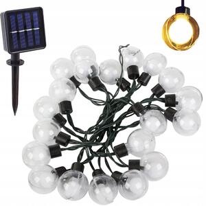 LED 20 topli bijeli vanjski solarni ukrasni vijenac 8 funkcija