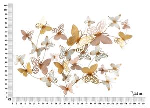 Metalni zidni ukras 132x95,5 cm Butterflies - Mauro Ferretti