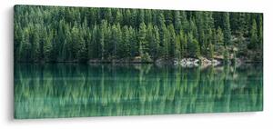 Slika - Četinari uz jezero (120x50 cm)