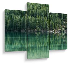 Slika - Četinari uz jezero (90x60 cm)