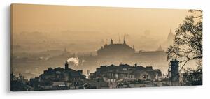 Slika - Grad pod maglom (120x50 cm)