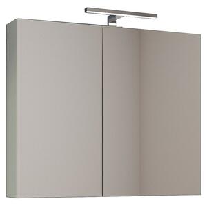 Kupaonski ormarić s LED ogledalom Asya 80 (80 x 13 x 68 cm, Srebrna)
