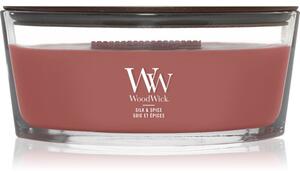 Woodwick Silk & Spice mirisna svijeća s drvenim fitiljem 453.6 g