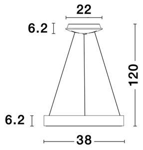 RANDO THIN VISILICA LED 30W/3000K/1845lm/DIMM/IP20/BRUŠENA ZLATNA NL9453432