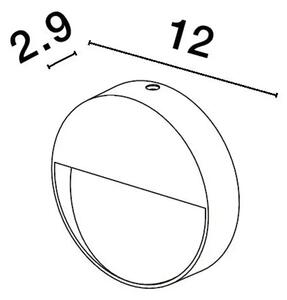 ARNE VANJSKA ZIDNA SVJETILJKA LED 1,5W/3000K/39lm/IP54/ANTRACIT NL9492680