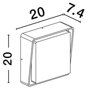 CAPE VANJSKA ZIDNA SVJETILJKA LED 10W/3000K/763lm/IP65/ANTRACIT NL9492550