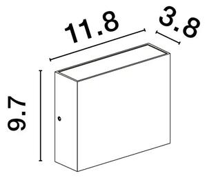 DEWI VANJSKA ZIDNA SVJETILJKA LED 7,7W/3000K/296lm/IP65/ANTRACIT NL9492640