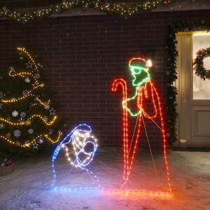 Božićne figure Marije i Josipa s 264 LED žarulje 40x55-38x100cm - Božićna figura Marije i Josipa
