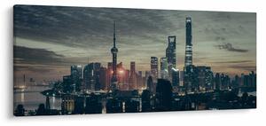 Slika grada u sumrak (120x50 cm)