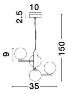 AGRIGENTO VISILICA G9 /IP20/MESING & BIJELA NL1700306002