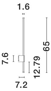 RIDGE ZIDNA LAMPA LED 3000K 1120lm IP65 BIJELA NL9923405
